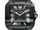 THB Factory Swiss Copy Cartier Santos de Cartier Black 39.8 Men's Watch (2)_th.jpg
